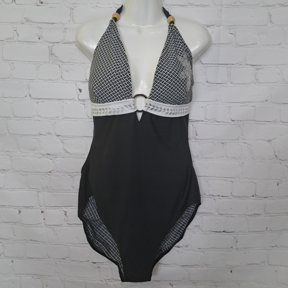 Sand N Sun Halter One Piece Swimsuit Size XL
